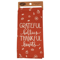 Grateful Bellies Thankful Hearts - Torchon de cuisine