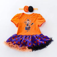 Robe Tutu Barboteuse d'Halloween et Bandeau (Bébé)
