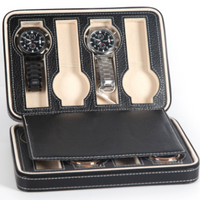 Boîtes de rangement portables pour montres en cuir
