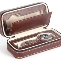 Portable Leather Watch Storage Boxes