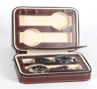 Boîtes de rangement portables pour montres en cuir
