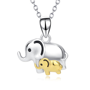 European and American fashion trend elephant 925 silver earrings necklace