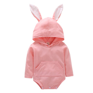 Bunny Ears Hooded Long Sleeve Romper (Baby/Toddler)