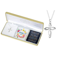 I Said a Prayer Ribbon Cross Necklace in Deluxe Gift Box with Poem
