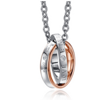 Eternal Love Double Ring Pendant Necklaces
