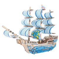 Puzzle en bois 3D bateau pirate 
