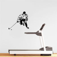 Décalcomanie murale joueur de hockey 
