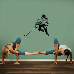 Décalcomanie murale joueur de hockey 