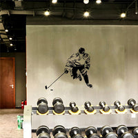 Décalcomanie murale joueur de hockey 
