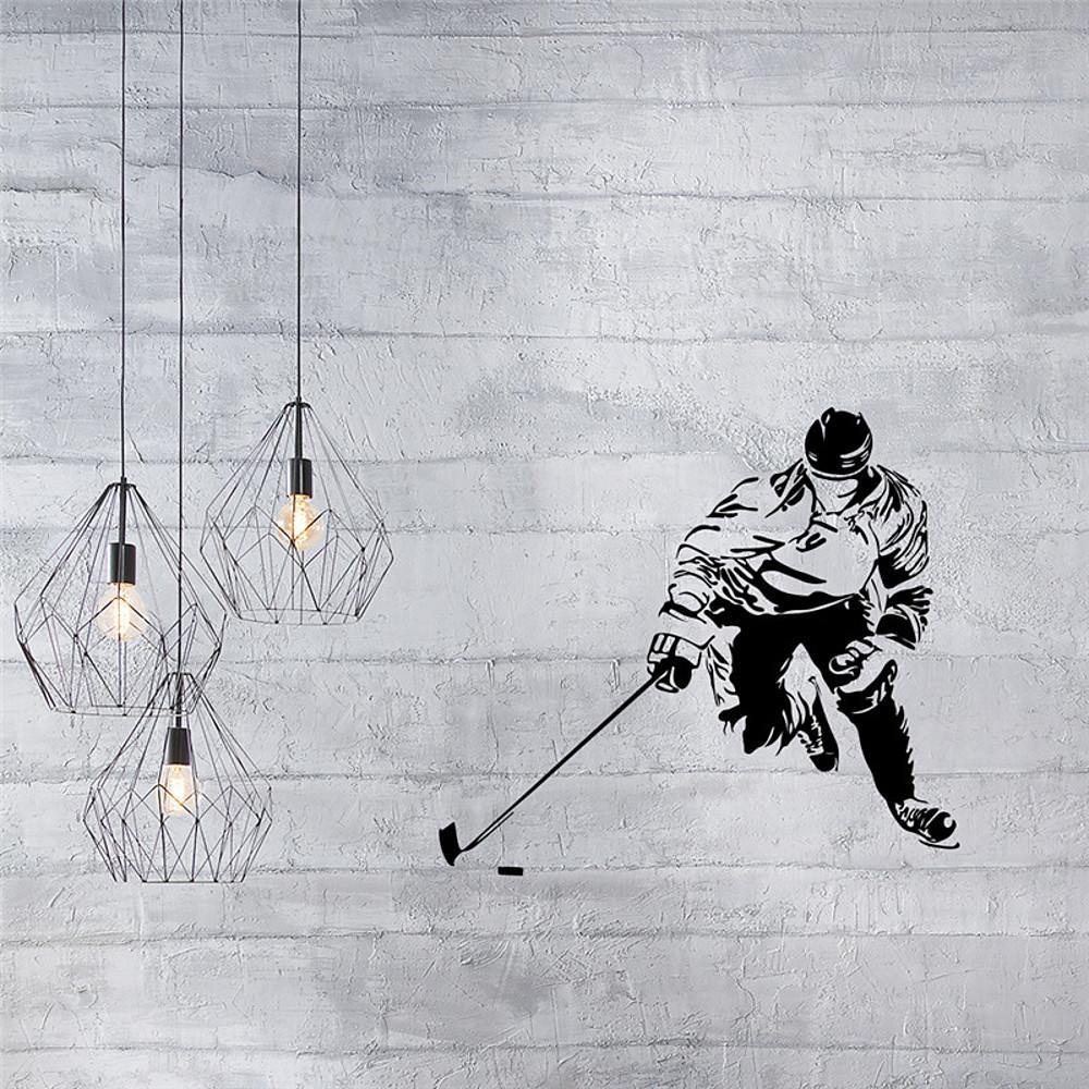 Vinilo decorativo jugador de hockey