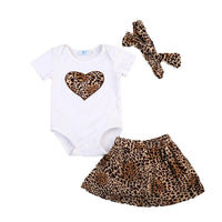 Conjunto con estampado de leopardo para bebé/niño pequeño
