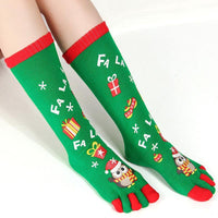 Chaussettes de Noël à cinq doigts
