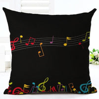 Musical Note Themed Throw Pillow Covers
