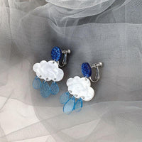 Cloud Raindrop Acrylic Earrings

