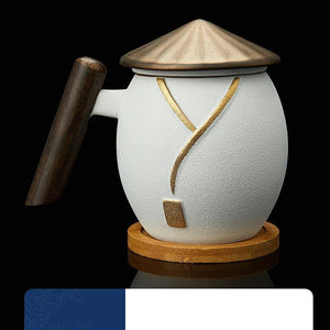Taza de té Samurai Swordsman con filtro
