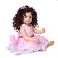 Long Curly Hair Reborn Toddler Doll
