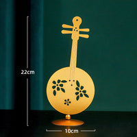 Notas musicales de metal de hierro forjado e instrumentos de cuerda chinos