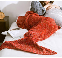 Mermaid Tail Knitted Blankets
