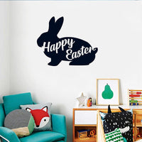 Happy Easter Bunny Rabbit Wall Decal
