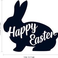 Happy Easter Bunny Rabbit Wall Decal
