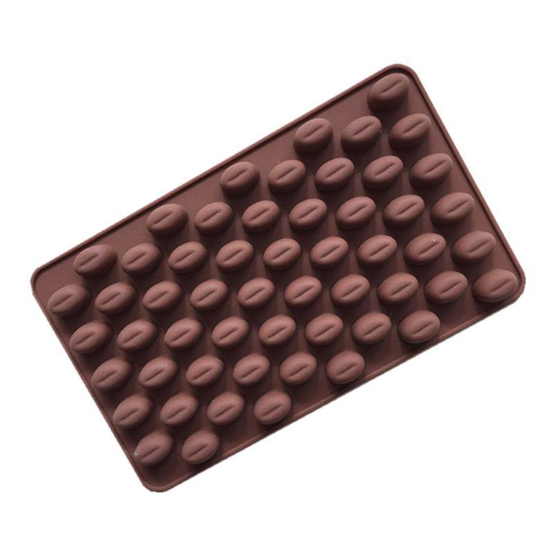 Molde de chocolate de silicona con forma de grano de café