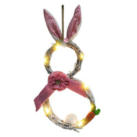 Vine Wreath Easter Bunny With Lights
