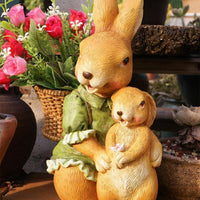 Jardinières décoratives de lapin de Pâques
