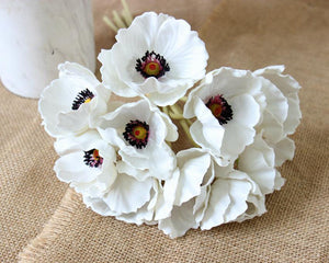 Ramos de flores de amapola artificiales