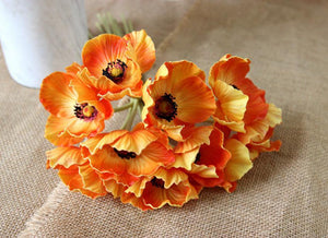 Artificial Poppy Flower Bouquets