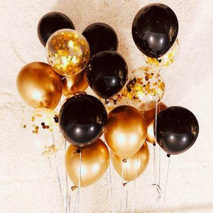 Mélange de latex avec des ballons en film d'aluminium, ballons de décoration de fête d'anniversaire