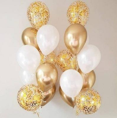 Mélange de latex avec des ballons en film d'aluminium, ballons de décoration de fête d'anniversaire