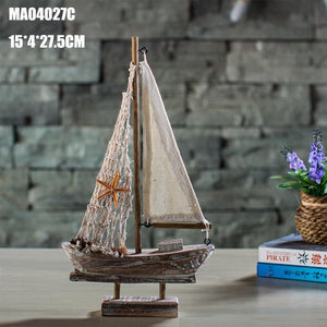 Home Decoration Antique Fishing Boat Model Creative Home Decoration