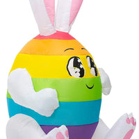 Inflatable Easter Egg Bunny Yard Decor