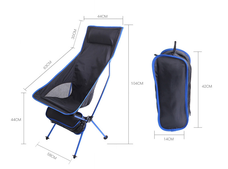 Portable Folding Moon Chair With Extended Backrest