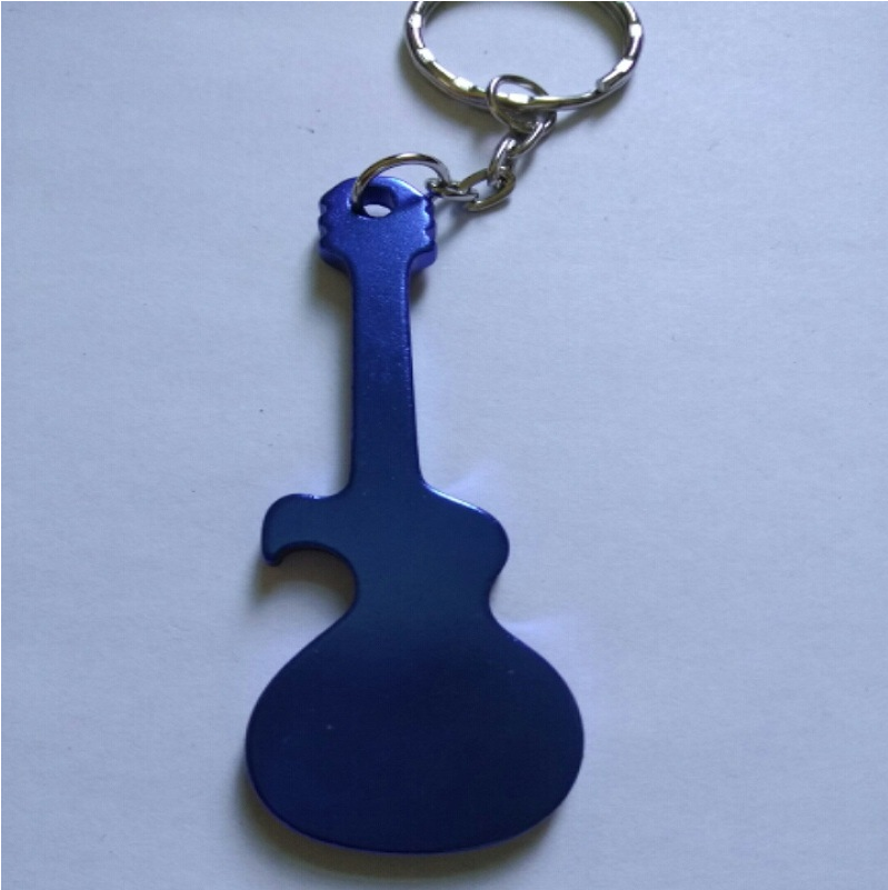 Porte-clés ouvre-bouteille en forme de guitare