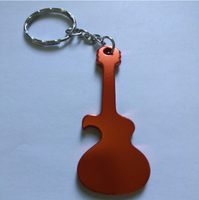 Guitar Shape Bottle Opener Keychains
