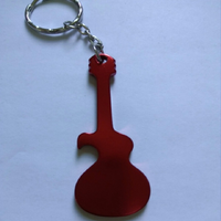 Porte-clés ouvre-bouteille en forme de guitare