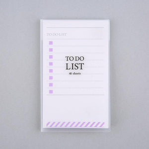 Lista de tareas pendientes del cuaderno esmerilado