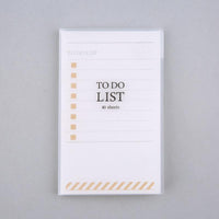 Lista de tareas pendientes del cuaderno esmerilado
