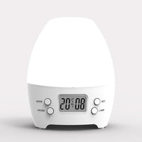 Colorful LED Night Light Aroma Diffuser with Alarm Clock