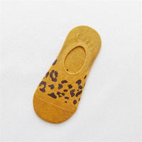 Leopard Print No-Show Socks
