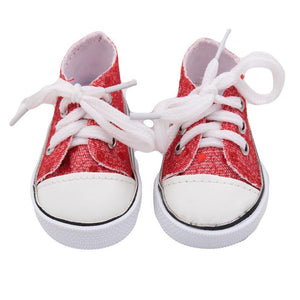 Doll Sequined Canvas Shoes