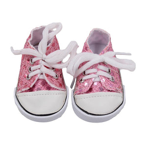 Doll Sequined Canvas Shoes