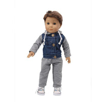 Doll Denim Jacket & Overalls Outfits
