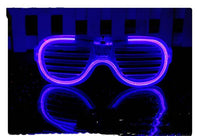 Gafas luminosas Gafas con luz LED Decoración de fiesta Color púrpura Persianas luminosas Gafas resplandecientes Niños Adultos Accesorios de vacaciones Regalo
