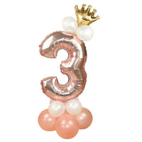 Rose Gold Number Balloon Princess Birthday
