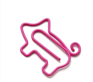 Marcadores de clip de papel de cerdo rosa (20 piezas)