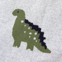 Couverture pour bébé dessin animé petit dinosaure tricoté couverture pour bébé couette