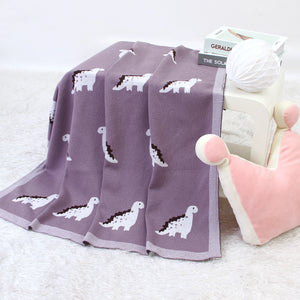 Baby Blanket Cartoon Little Dinosaur Knitted Baby Blanket Quilt