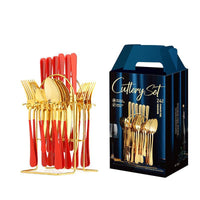 Stainless Steel Cutlery with Rack Gift Box (24 Pcs)